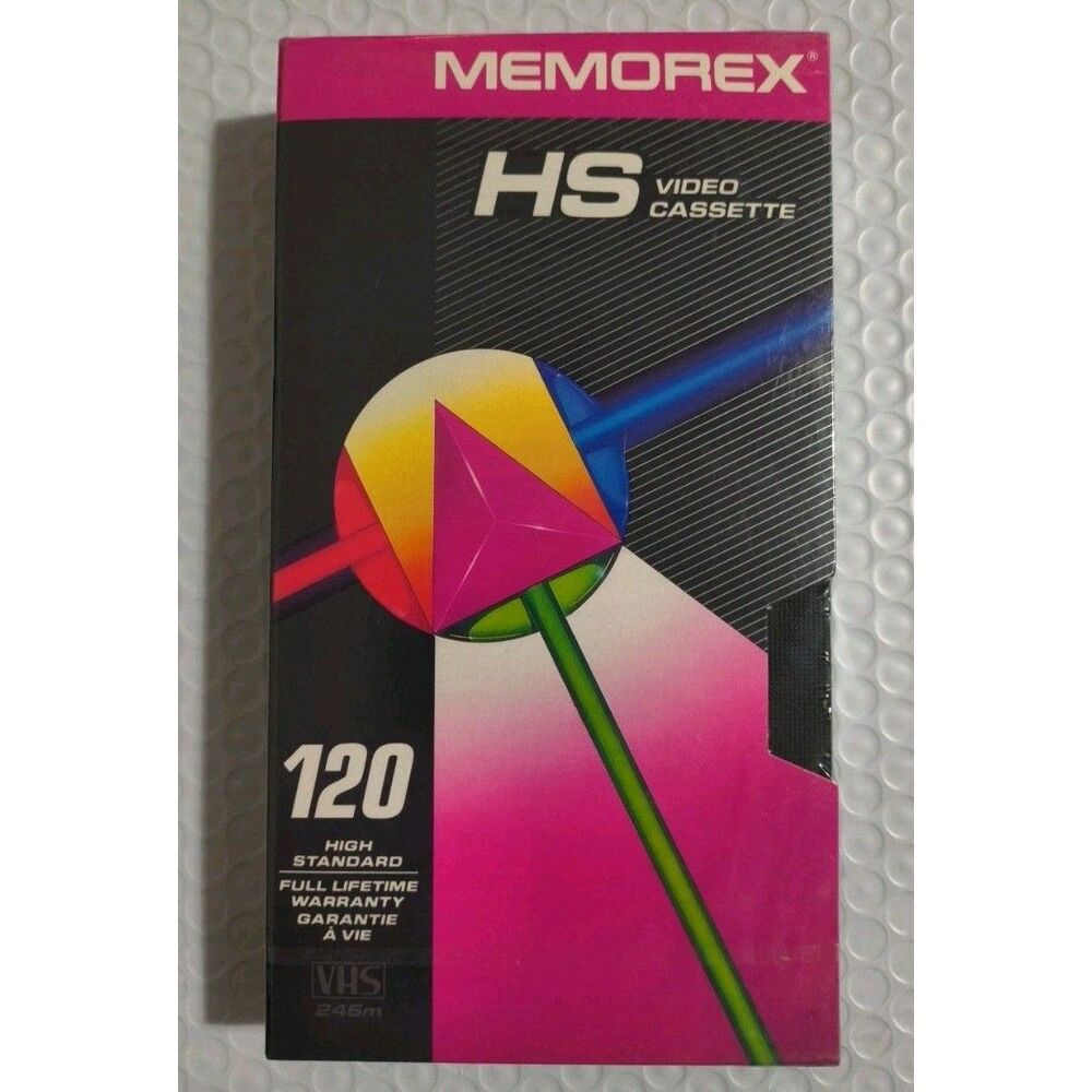 Sealed Blank Memorex HS T-120 6 hrs High Standard VHS Tapes